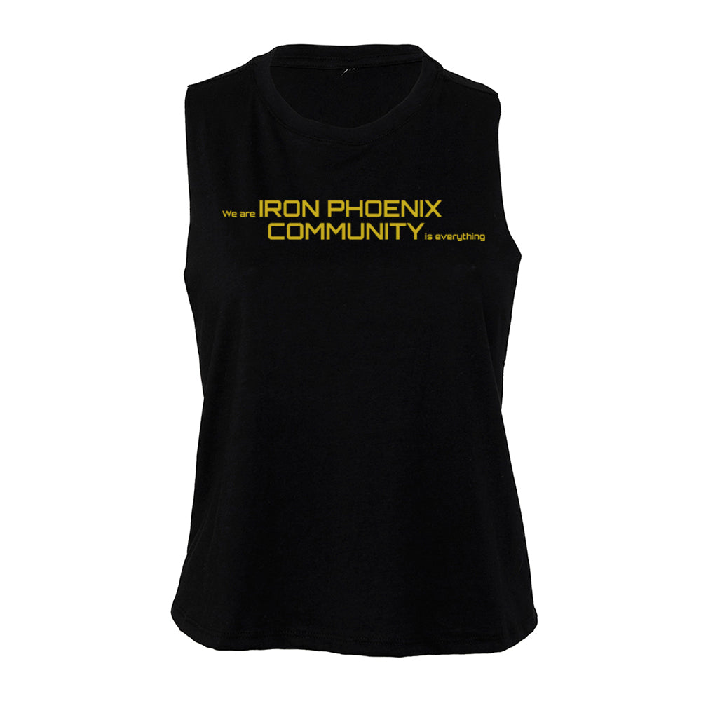 Iron Phoenix - Cropped Racer Back Vest - Community Print