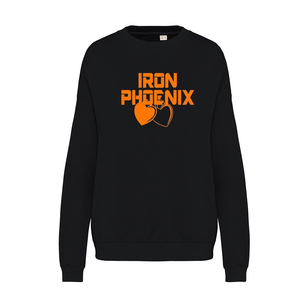 Iron Phoenix - Oversized Sweatshirt - Hearts Print