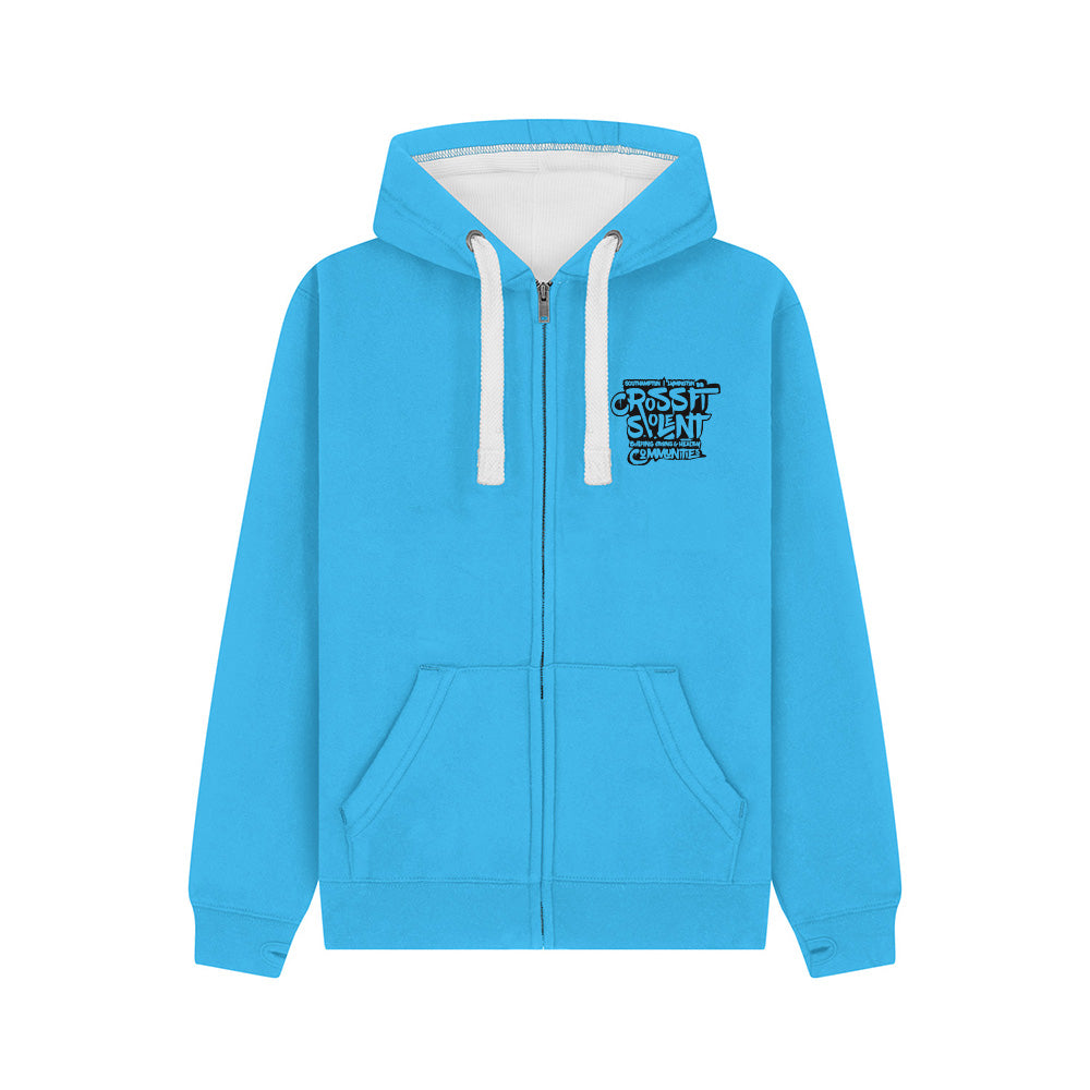SOLENT CROSSFIT - Heavyweight Zip Up hoodie - Community Print