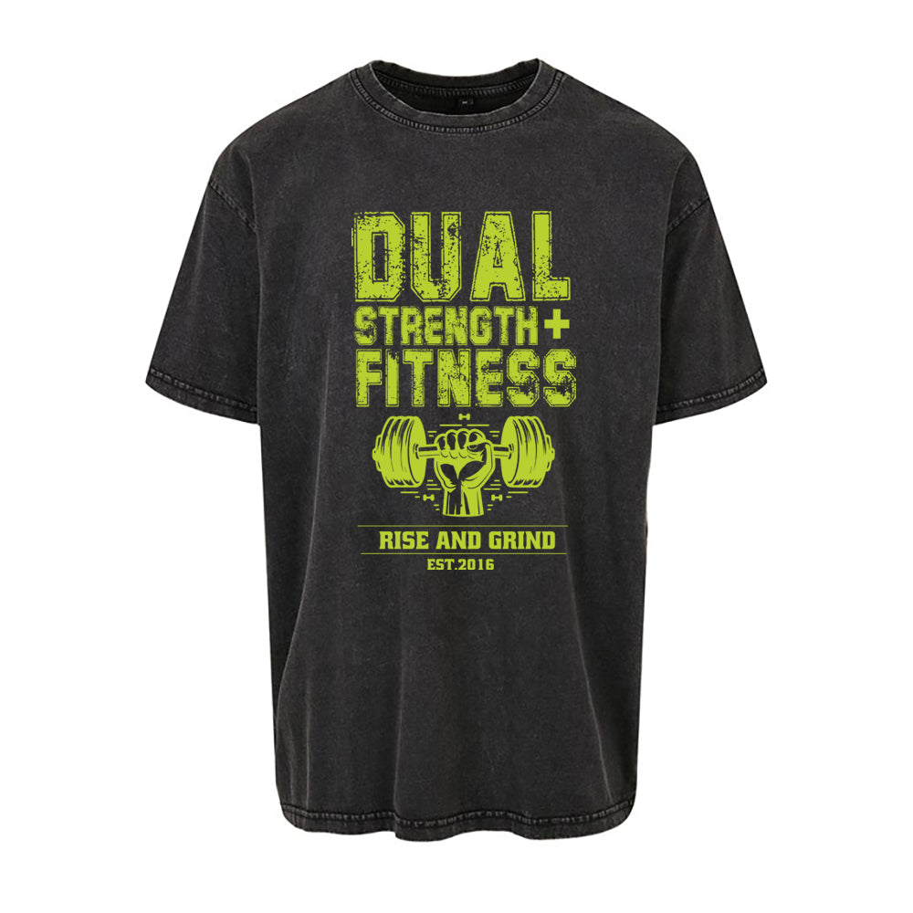 Dual Fitness Rise and Grind - Oversized Heavyweight T shirt