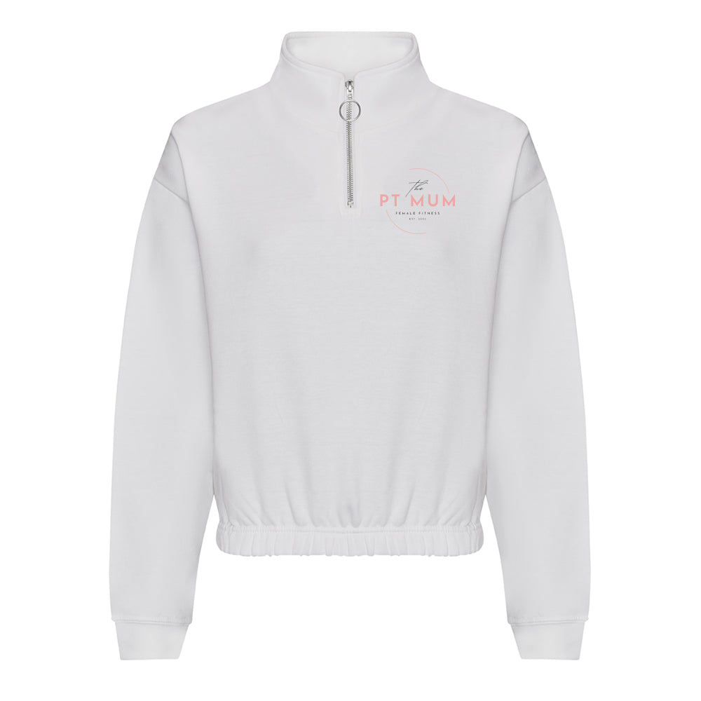 The PT Mum Cropped 1/4 zip Sweatshirt