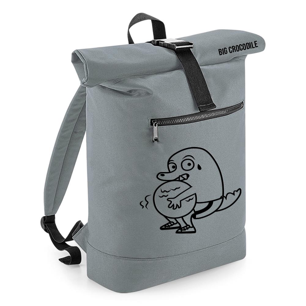 Grey - Roll Top Ruck Sack - Choose Your Croc