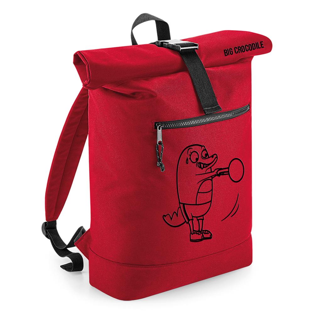 Red - Roll Top Ruck Sack - Choose Your Croc
