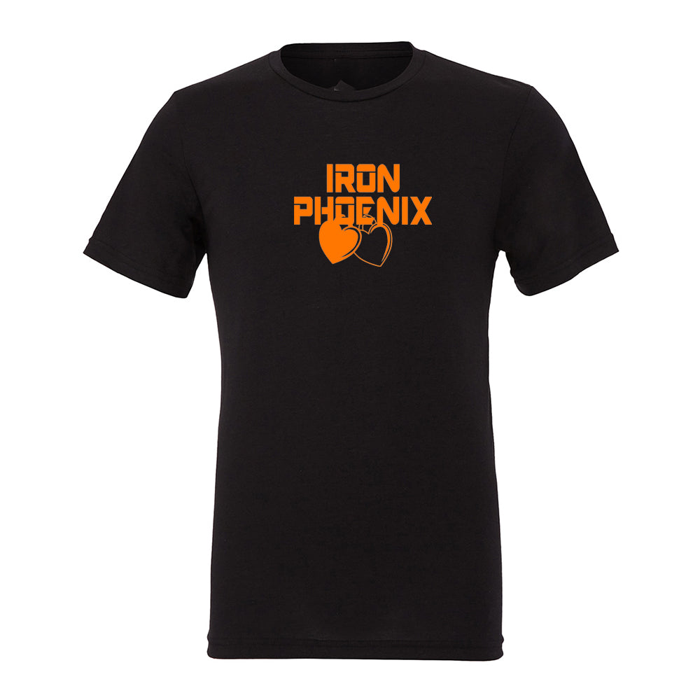 Iron Phoenix - Tri Blend T shirt - Hearts Print