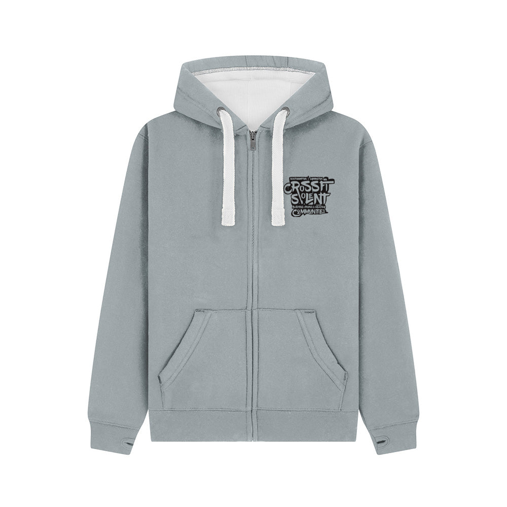 SOLENT CROSSFIT - Heavyweight Zip Up hoodie - Community Print
