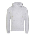 Crossover Neck Hoodie - Grey Marl - Large/medium