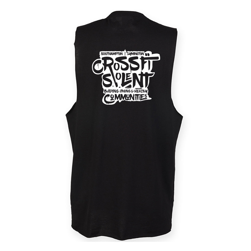 SOLENT GYMS - MENS MUSCLE VEST - COMMUNITIY PRINT