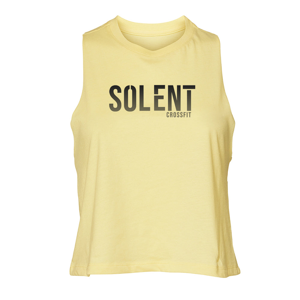 Cropped Racer Back Vest - Standard CROSSFIT SOLENT Print