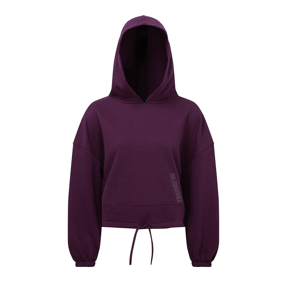 Ladies cropped Drawstring hoodie