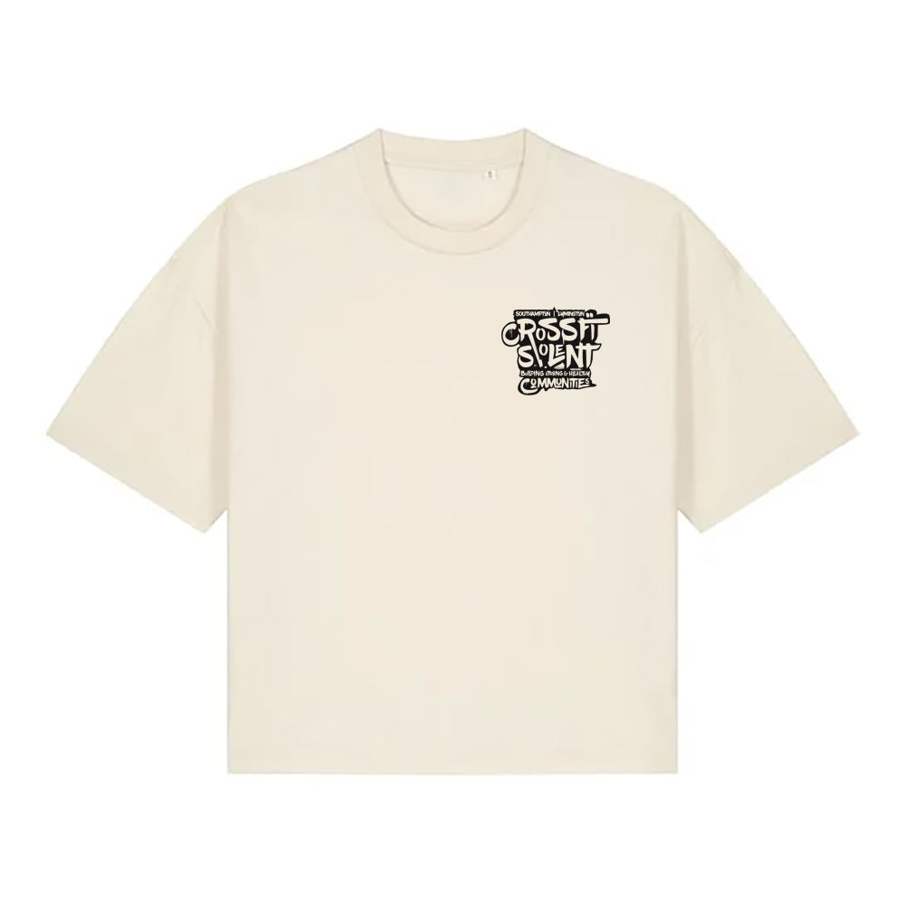 Ladies Boxy T shirt - Community Print T Shirt