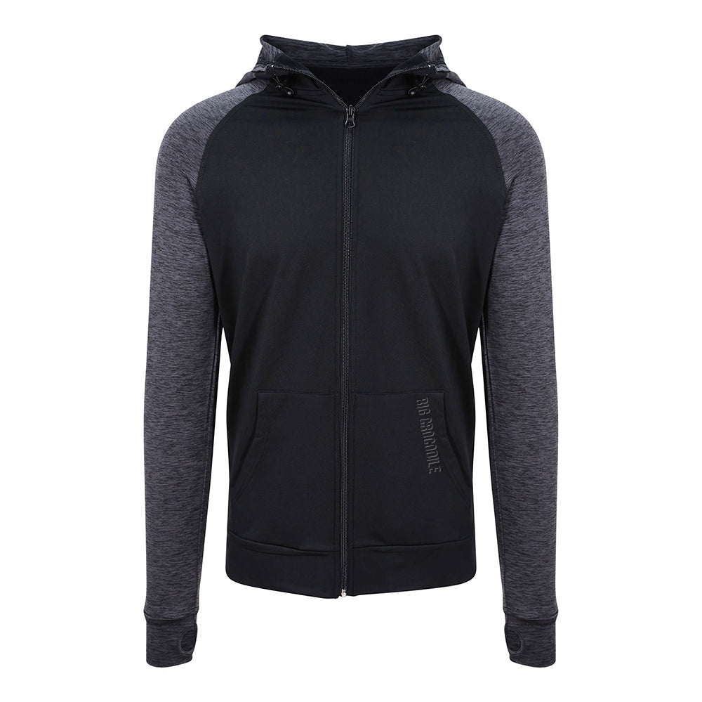 Stretch Zip up hoodie - Contrast sleeve