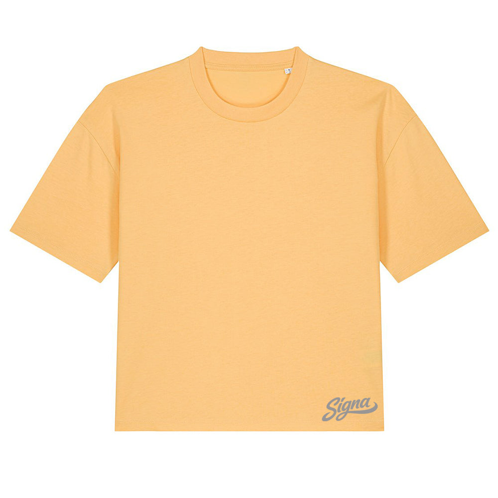 Boxy short T shirt - Small Base Print