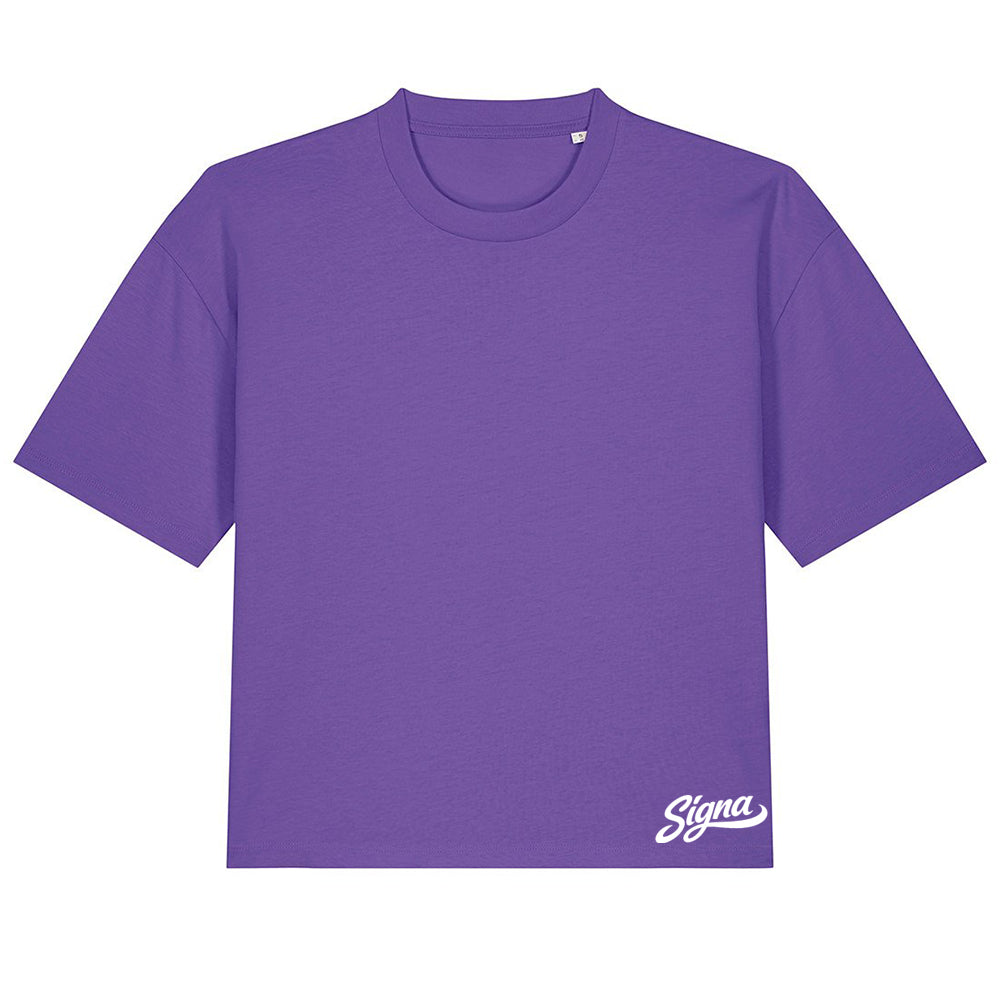 Boxy short T shirt - Small Base Print