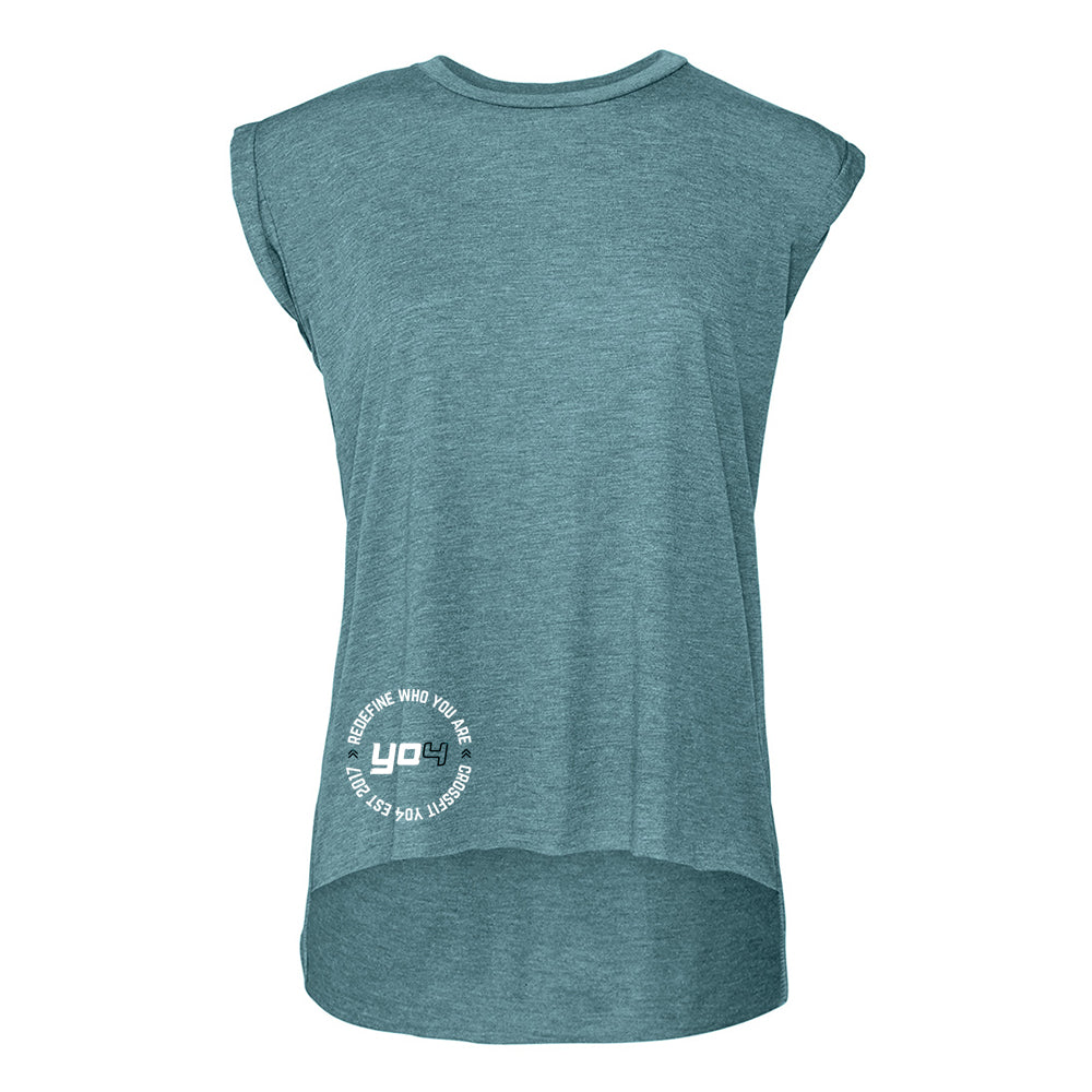 CrossFit YO4 - Ladies Capped Sleeve Vest