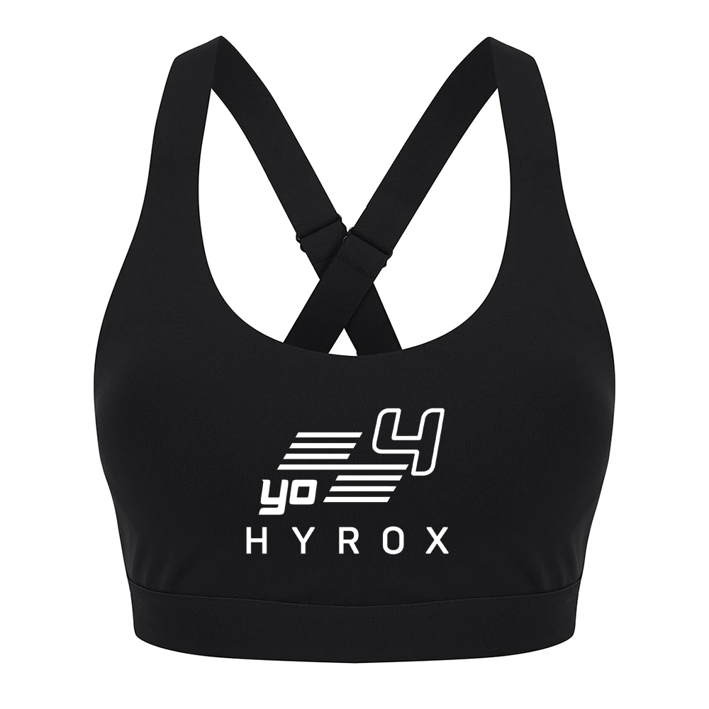 Yo4 - Sports Bra - CrossOver Back - Hyrox Print