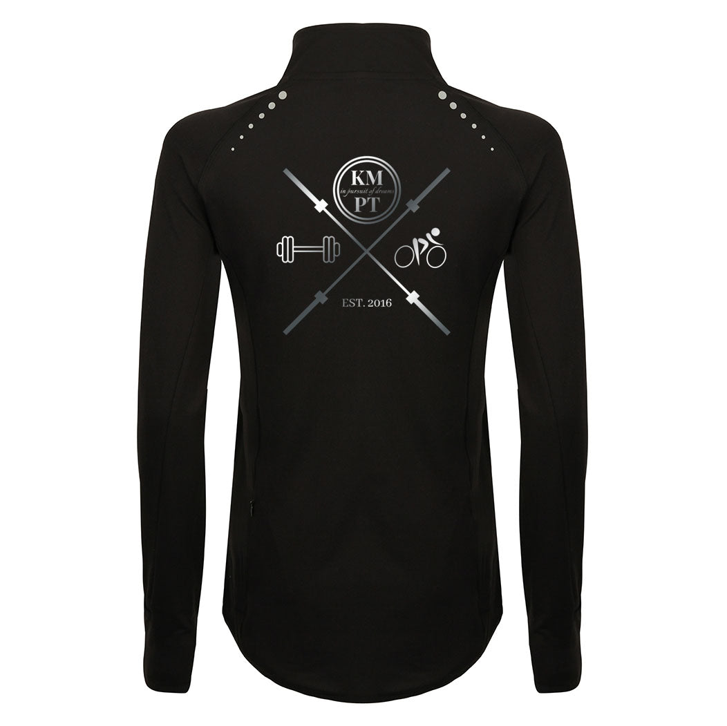 KM PT Ladies Long Sleeve Zip Neck Performance Top