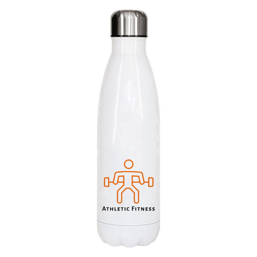 Athletic Fitness - White Metal Bottle