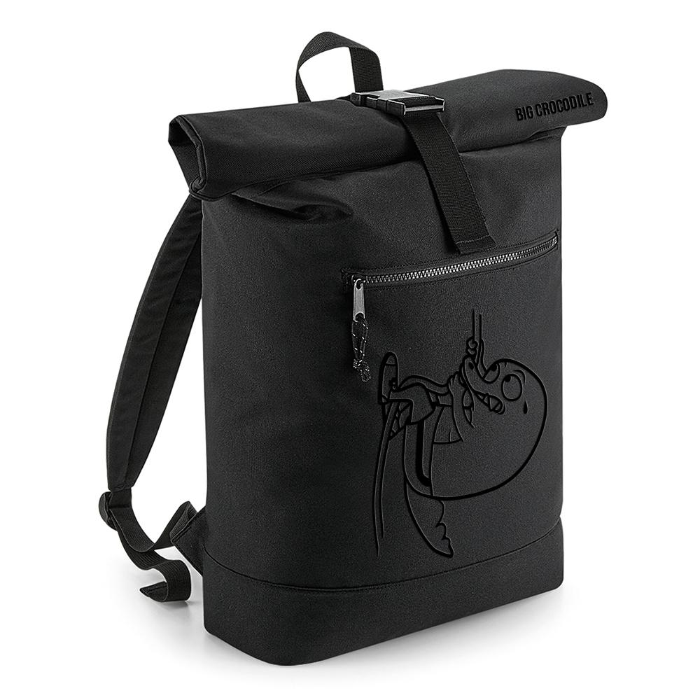 Black - Roll Top Ruck Sack - Choose Your Croc