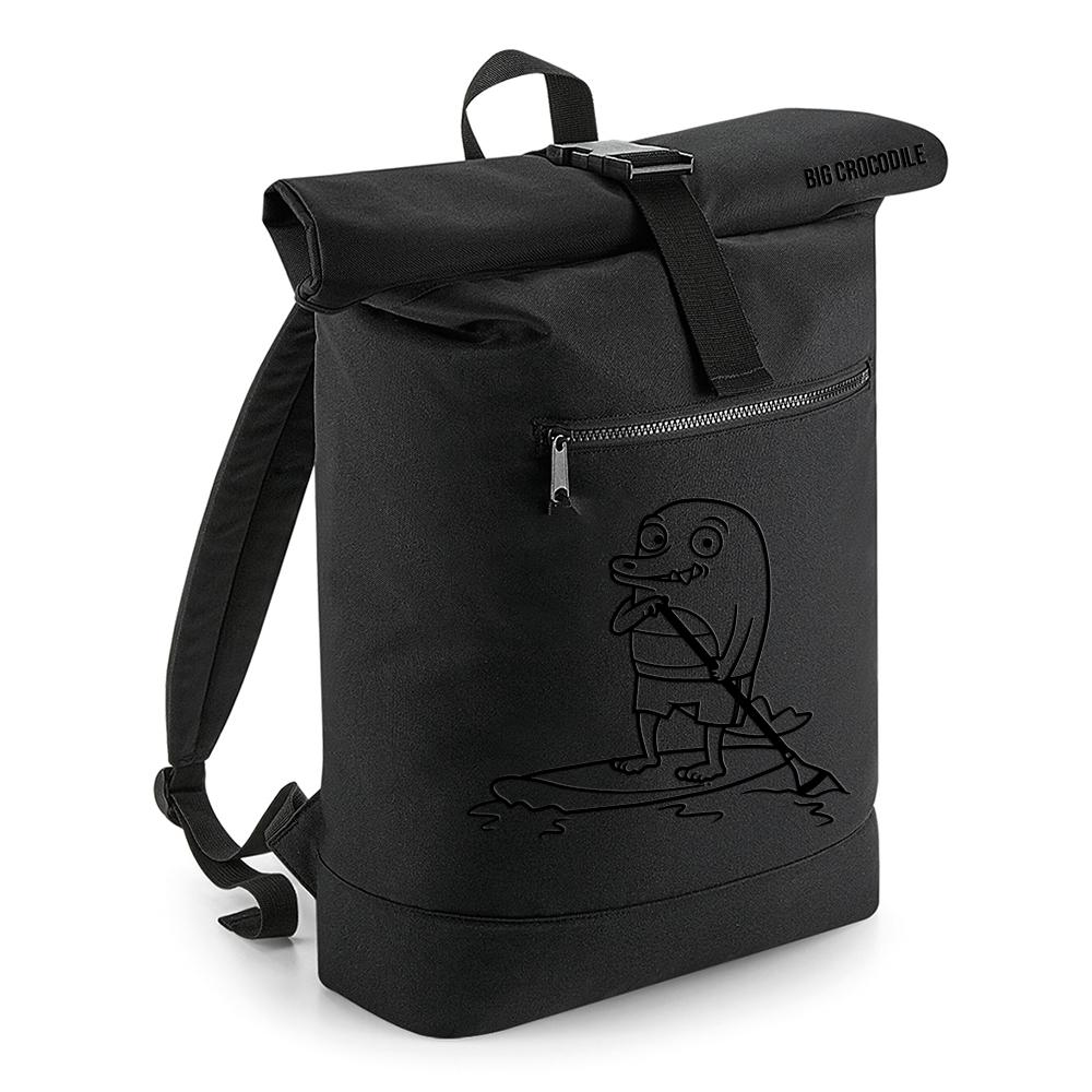 Black - Roll Top Ruck Sack - Choose Your Croc