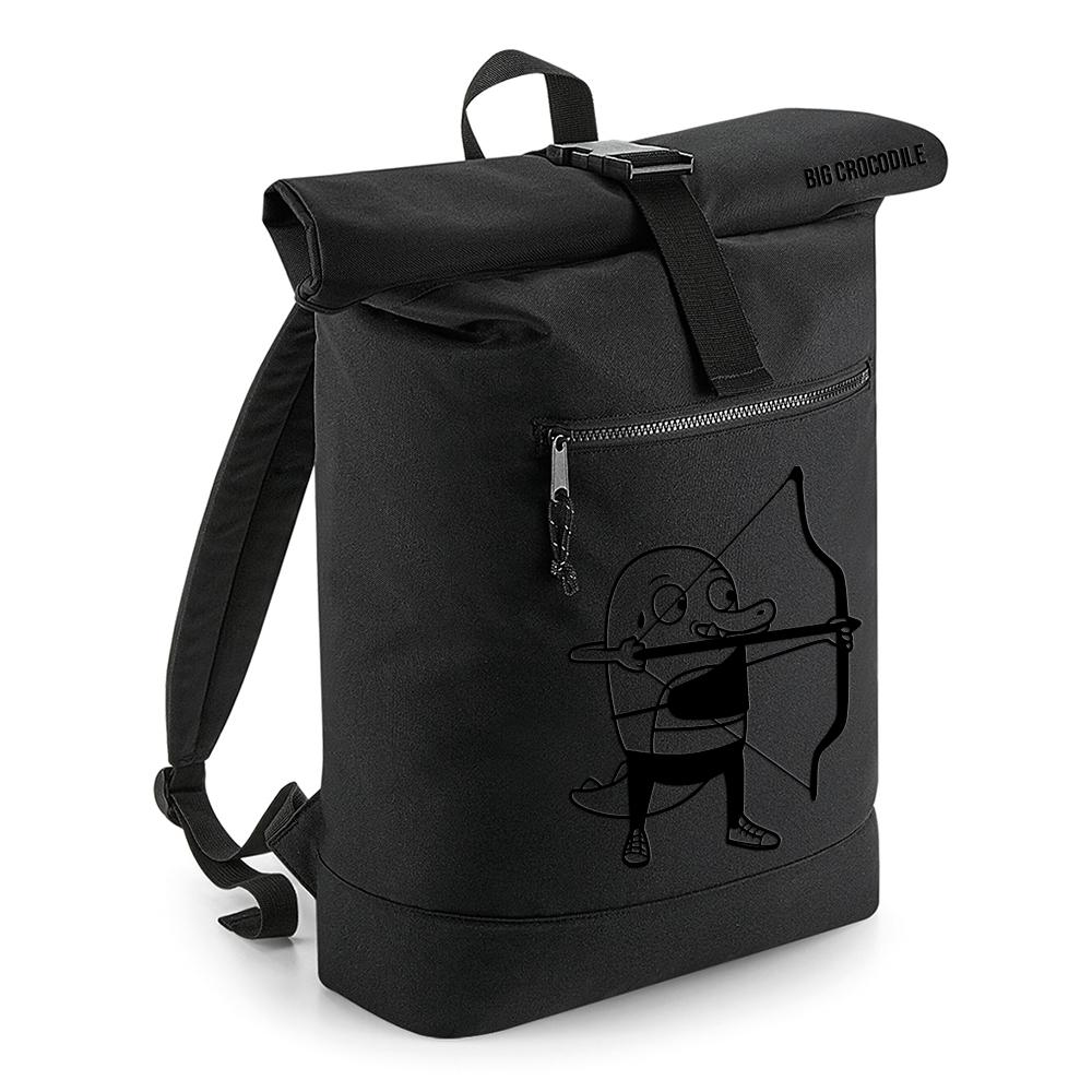 Black - Roll Top Ruck Sack - Choose Your Croc