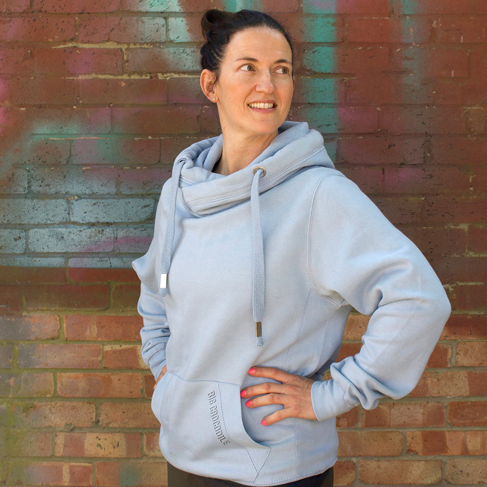 Cross Over Neck Hoodie