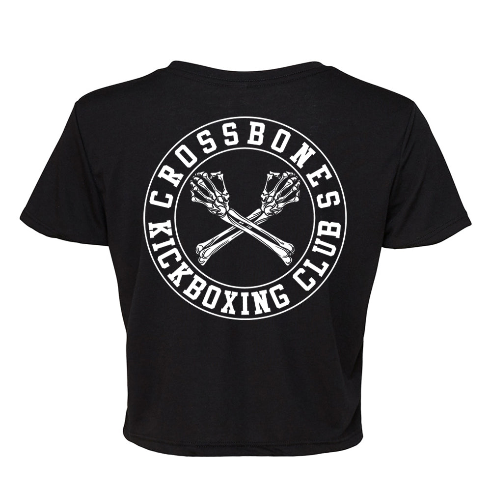 Crossbones Cropped Ladies T shirt