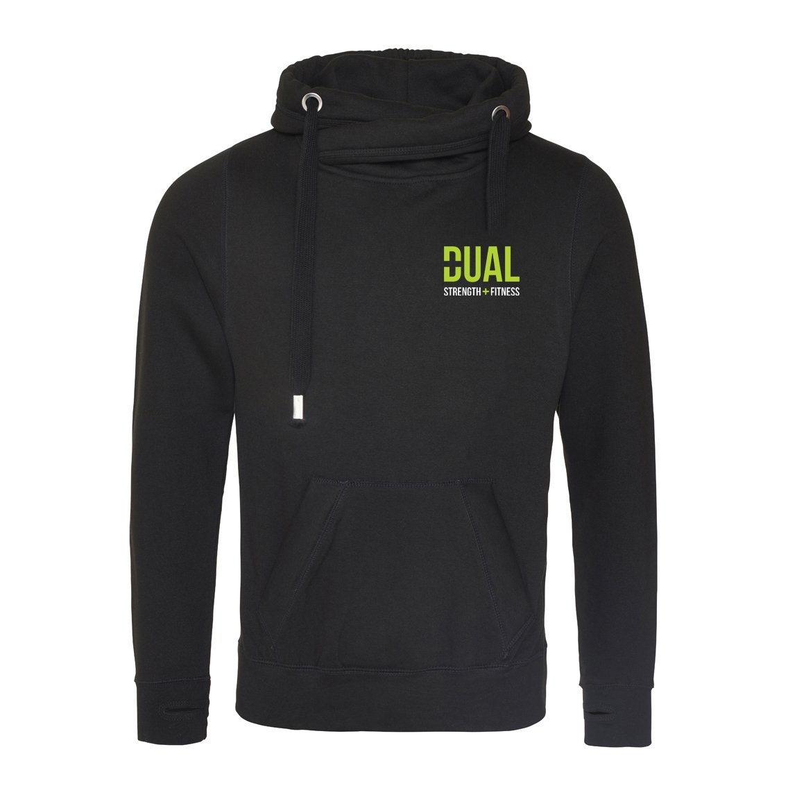 Cross Over Hoodie - Dual Strength And Fitness - Cross Over Neck Hoodie