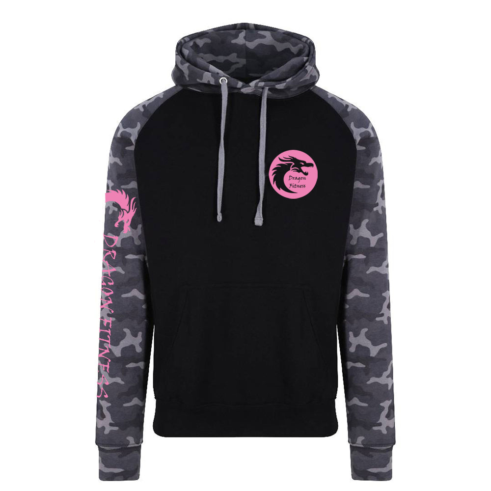 Dragon Fitness - Varsity Pullover Hoodie - Pink print