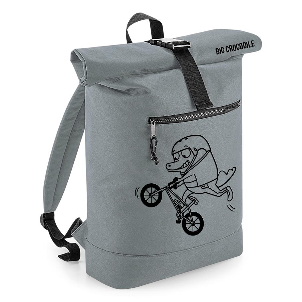 Grey - Roll Top Ruck Sack - Choose Your Croc