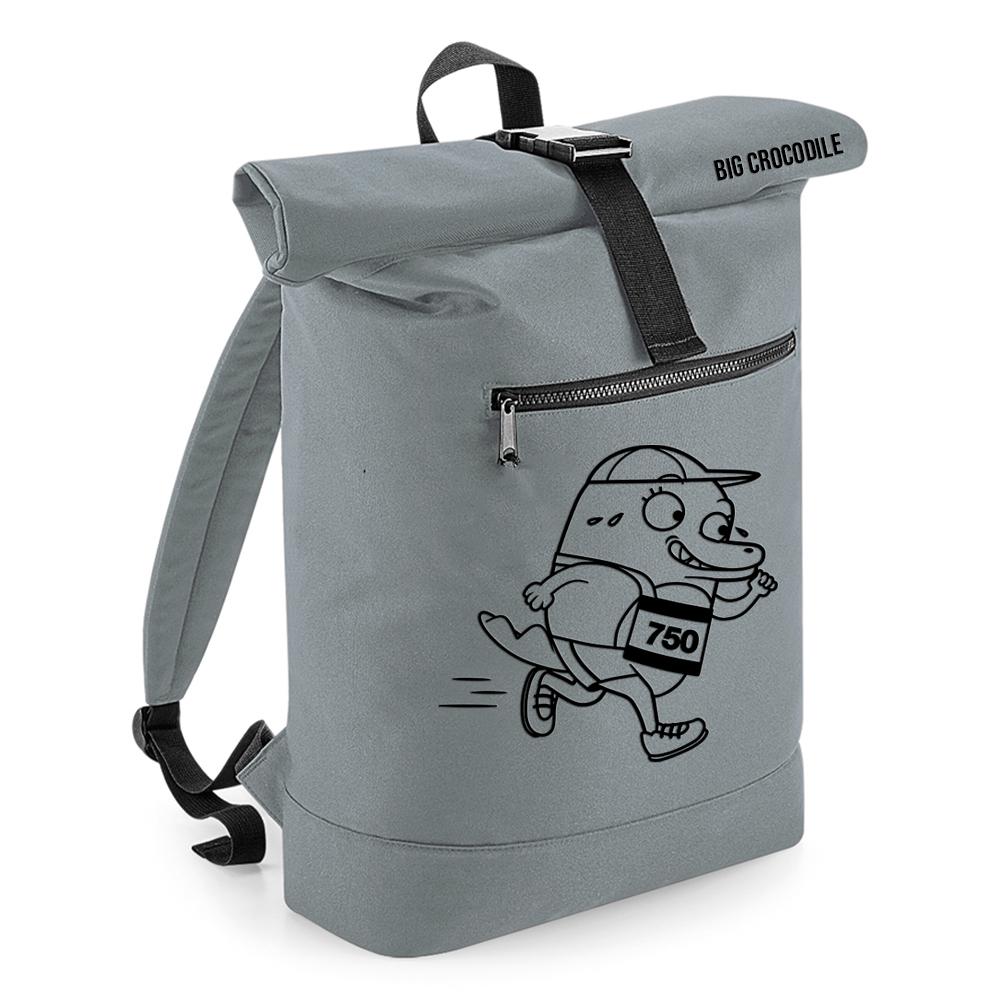Grey - Roll Top Ruck Sack - Choose Your Croc