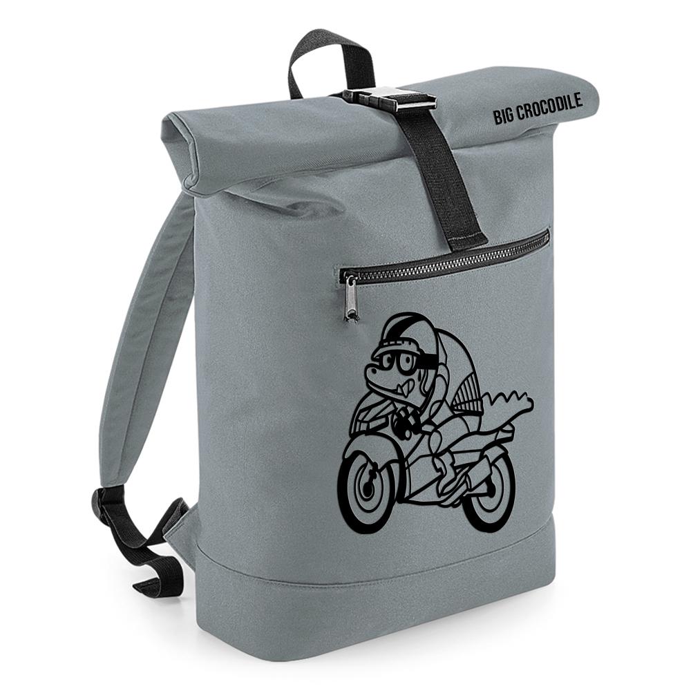 Grey - Roll Top Ruck Sack - Choose Your Croc