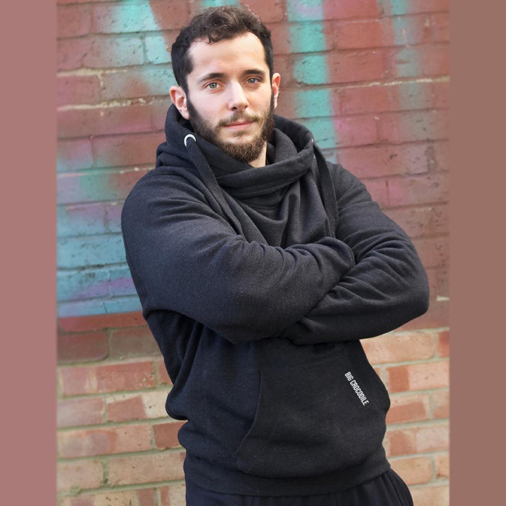 Hoodie - Cross Over Neck Hoodie