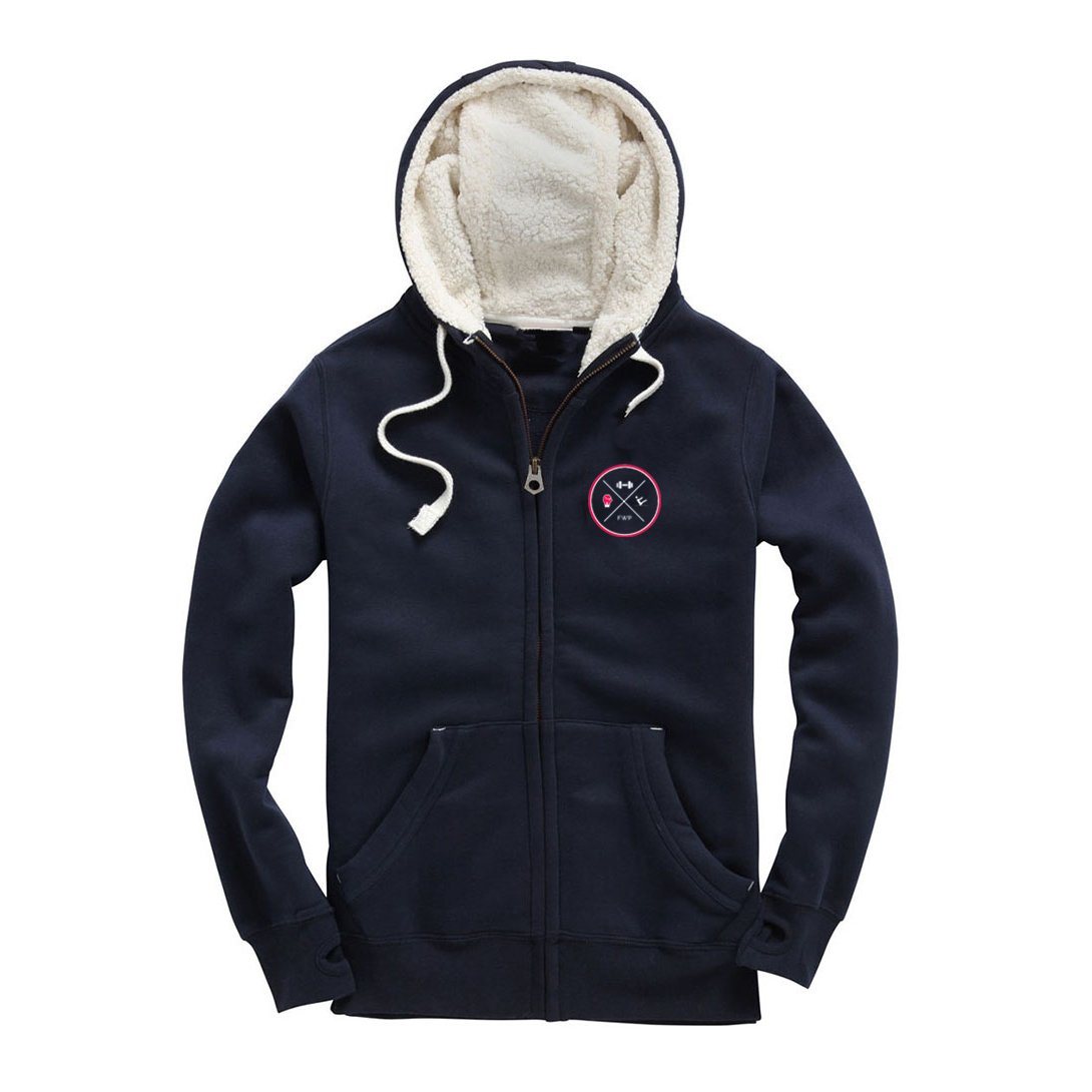 Hoodie - Fitness With Poppy Fleece Lined Zip Up Hoodie