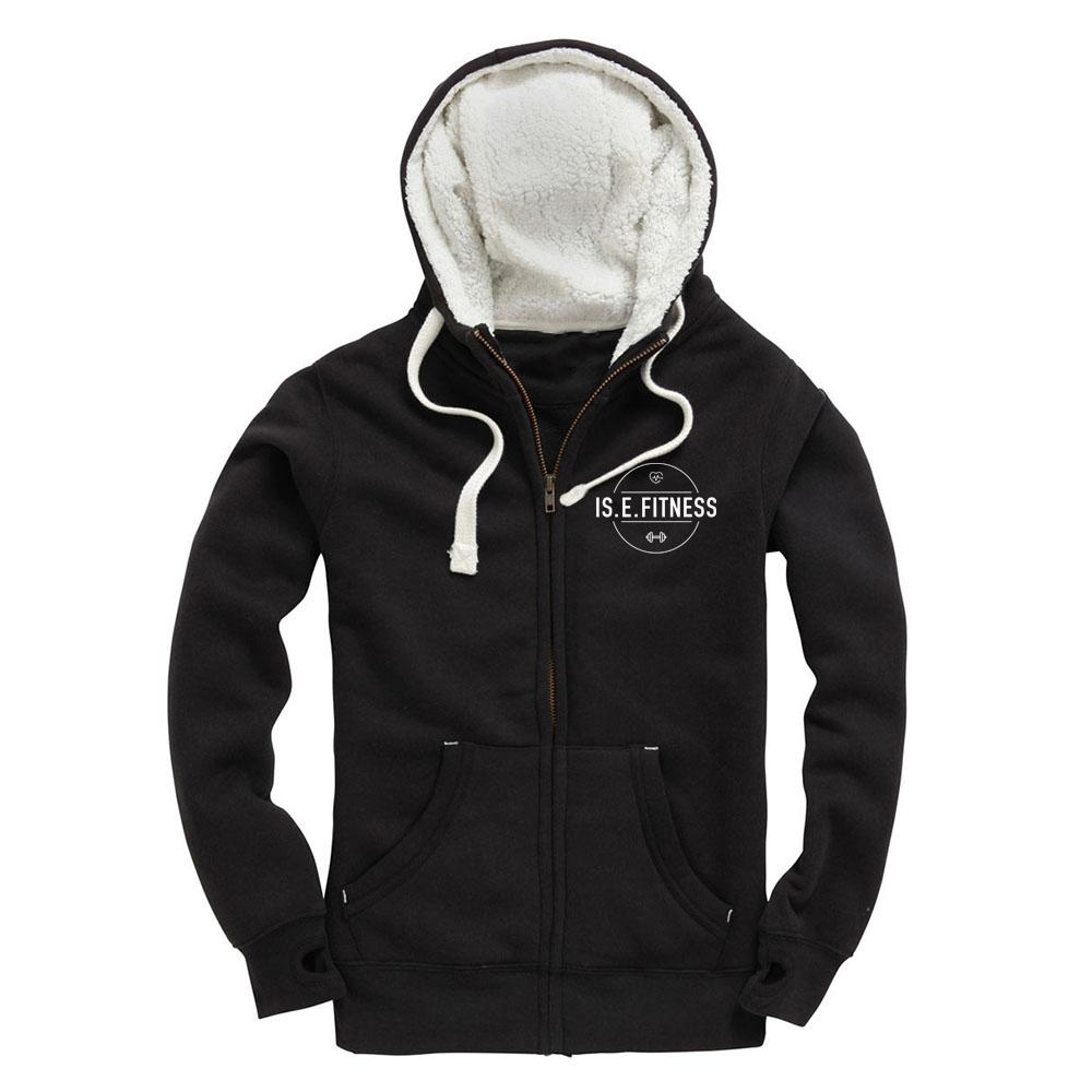 Hoodie - IS.E.FITNESS Fleece Lined Zip Up Hoodie