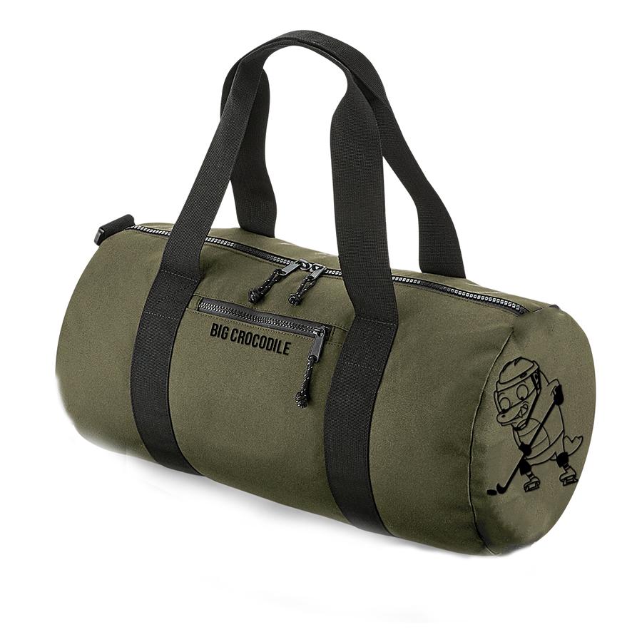 Khaki Barrel Bag - Choose Your Croc