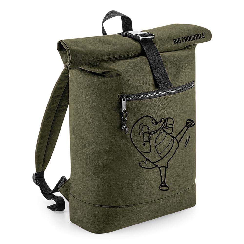 Khaki - Roll Top Ruck Sack - Choose Your Croc