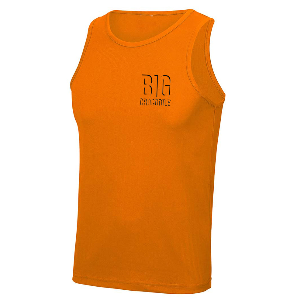 Sale Item - mens cut racer back sports vest Orange