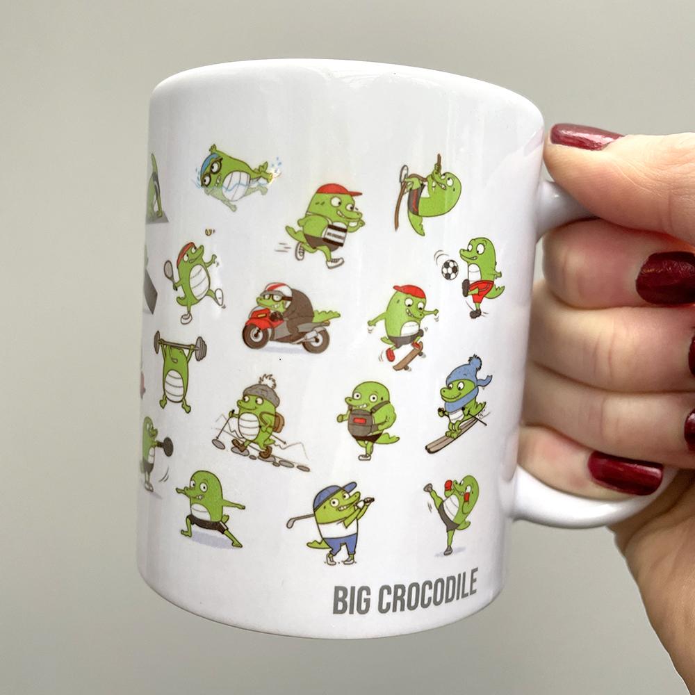 Multi Croc Image Ceramic Mug