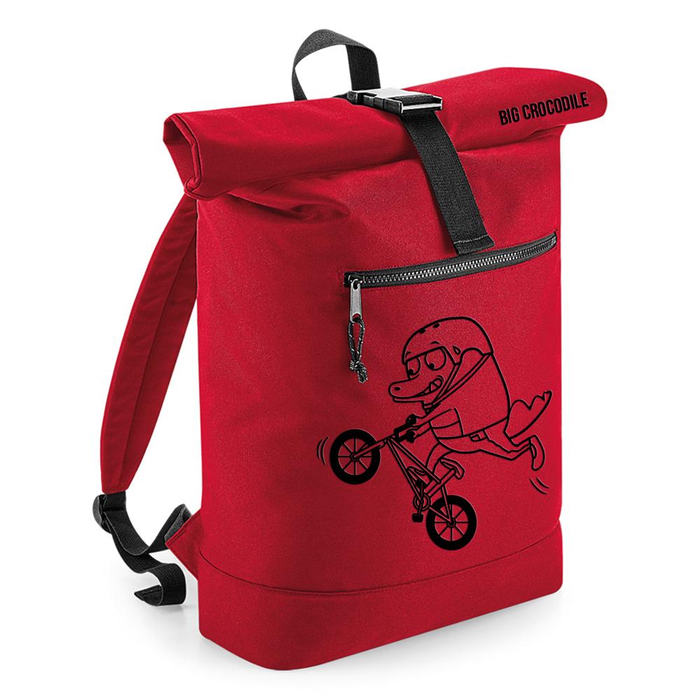 Red - Roll Top Ruck Sack - Choose Your Croc