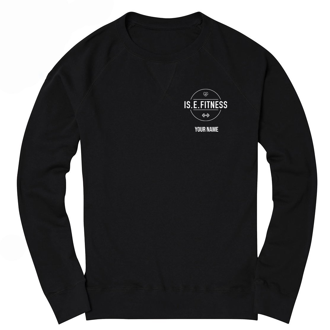 Sweatshirt - IS.E.FITNESS Black Sweatshirt - Wholesale