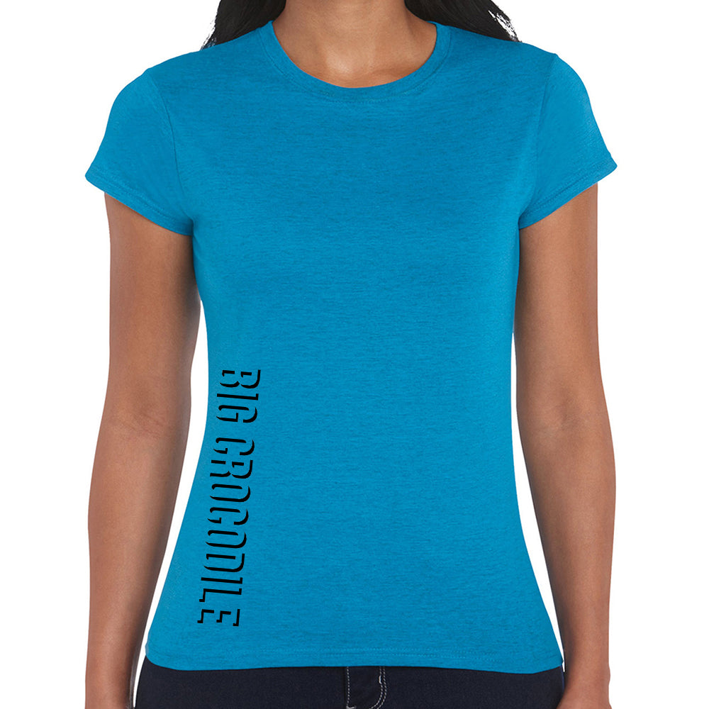 SALE ITEM - Ladies cut teal t shirt